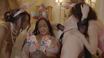 What Ana Foxxx, Alexis Tae, Maddy May, and Siouxise Q do at a Slumber Party