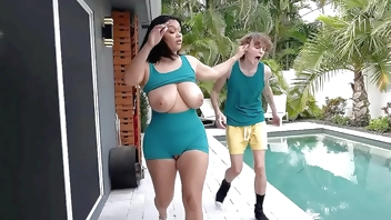 He got caught spying on his milf neighbor