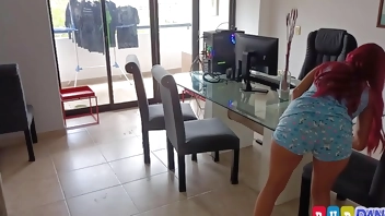 My wife's stepsister has been living with us for days now and she's horny you have a big tits and when I'm alone with Rud danger I convince her to fuck her