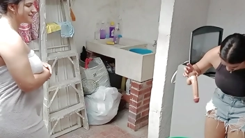 I find dildo used with semen in the room of the patron, he comes to get it and insinuates me, he undresses me and began to give me tongue in the pussy, we fuck delicious