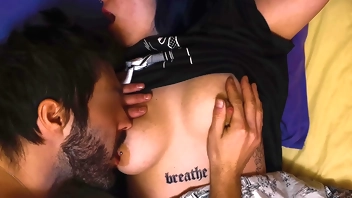 HOT KISSING and NIPPLE play is everything that she needs to CUM hard - Unlimited Orgasm