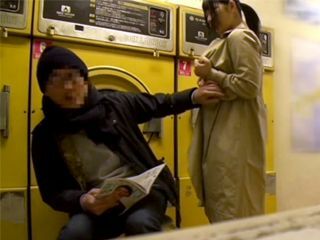 Fucking a complete stranger in a Tokyo laundry room has never been so hot until you try it with your nippon prince